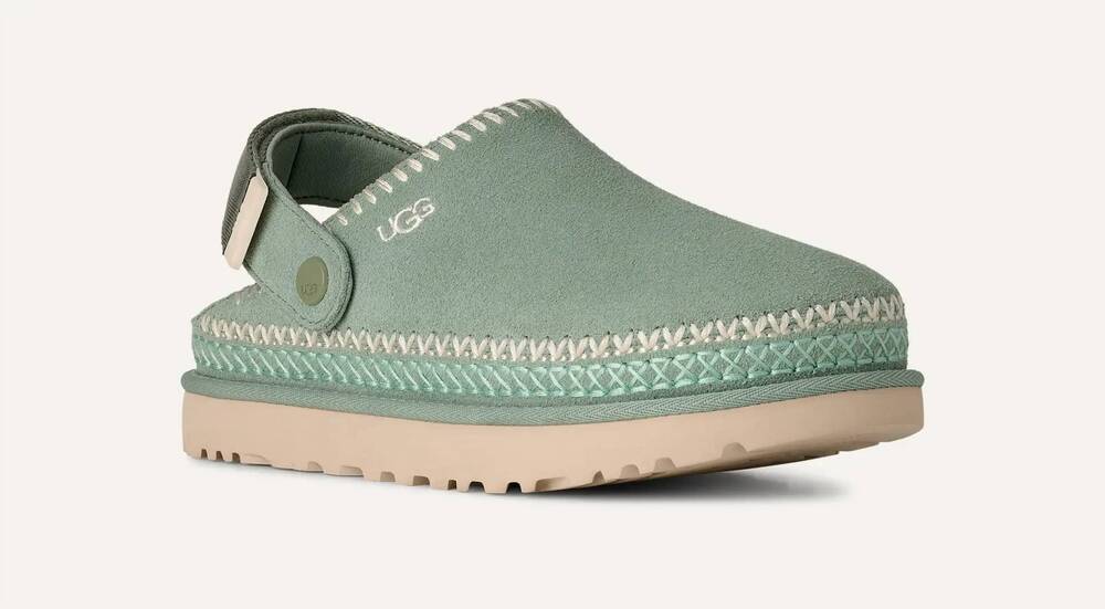 NEW UGG women's goldenstar meadow accent clog in artichoke - Picture 2 of 8
